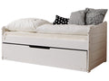 Sofabett MINI "Micki" 80x160 Kiefer massiv weiß Komplett-Set inkl. Zusatzbett + 2 Matratzen