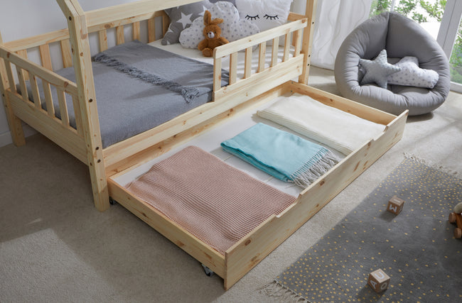 Kinderbett Hausbett "Kay" 80x160 Kiefer massiv