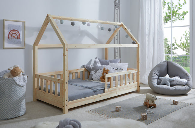 Kinderbett Hausbett "Kay" 80x160 Kiefer massiv