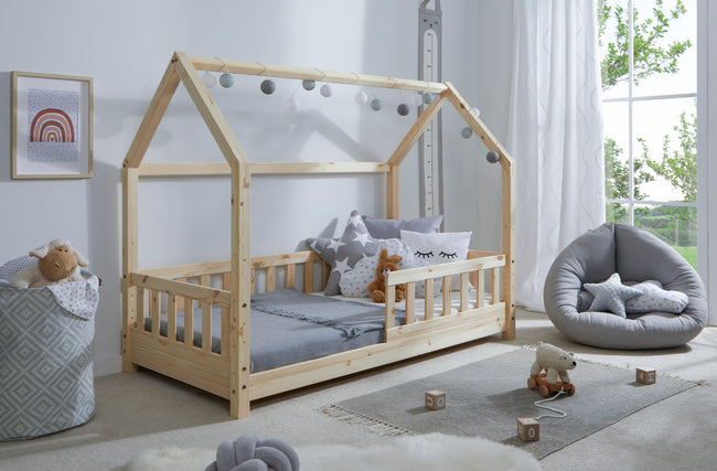 Kinderbett Hausbett "Kay" 80x160 Kiefer massiv