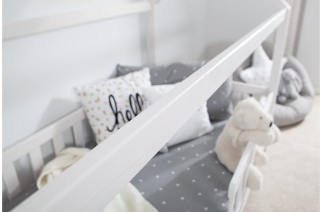 Kinderbett Hausbett "Kay" 80x160 Kiefer massiv