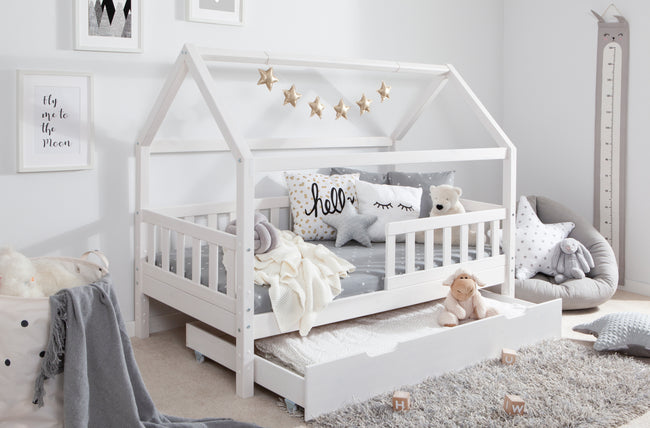 Kinderbett Hausbett "Kay" 80x160 Kiefer massiv