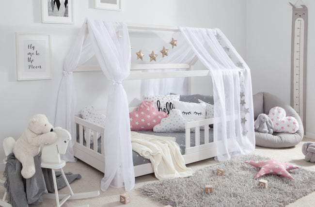 Kinderbett Hausbett "Kay" 80x160 Kiefer massiv