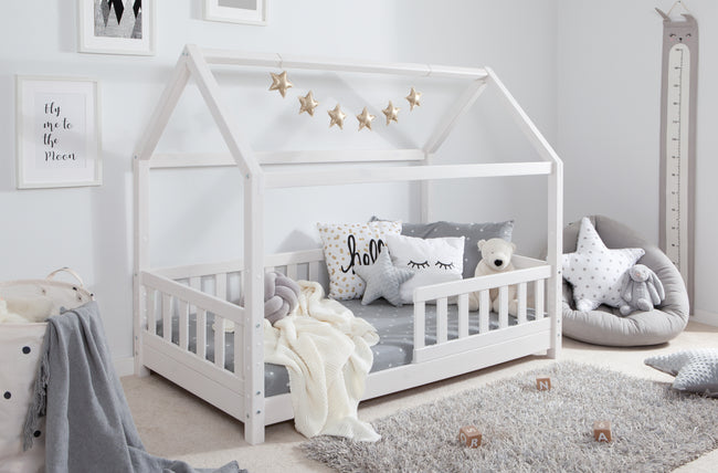 Kinderbett Hausbett "Kay" 80x160 Kiefer massiv