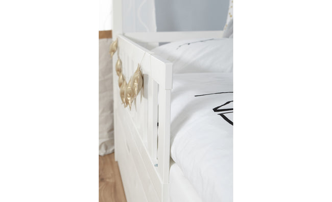 Kinderbett Hausbett "Traumhaus" 90x200 Kiefer massiv weiß