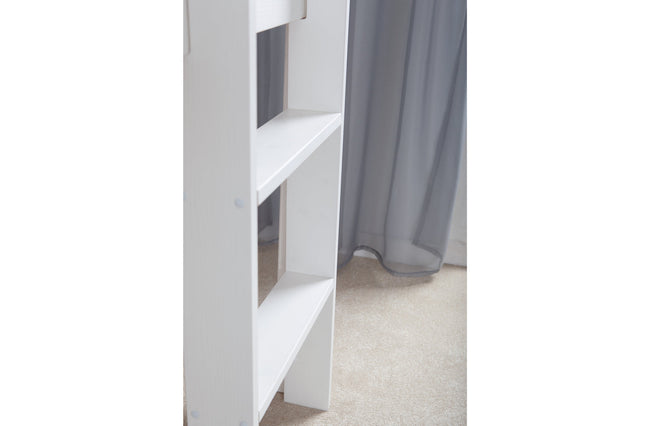 Hochbett "Pirat Luan" 90x200 Kiefer massiv weiß