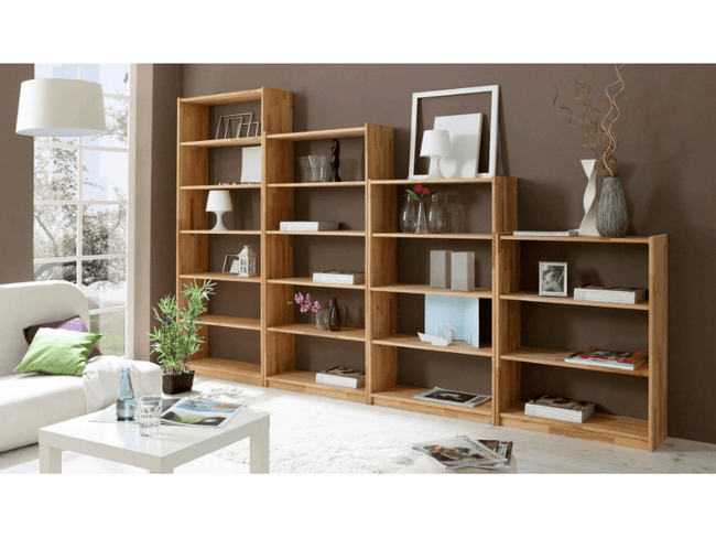 Standregal Simon Buche massiv Natur 214 cm hoch - TiCAA Kindermöbel