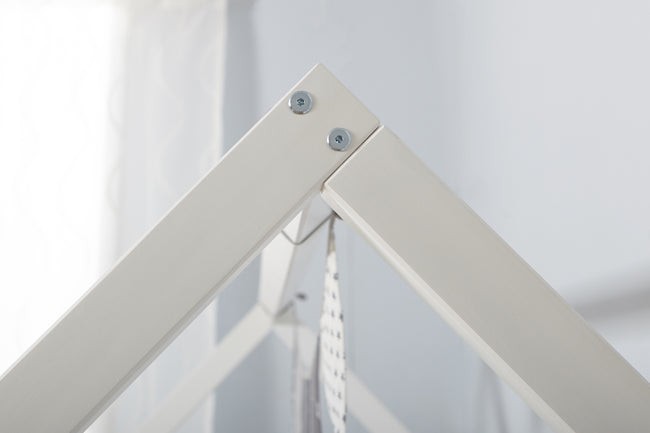 Kinderbett Hausbett "Traumhaus" 90x200 Kiefer massiv weiß