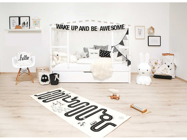 Hausbett "Lio" 90x200 Kiefer massiv weiß