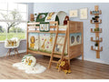 Etagenbett "Erni" Country 90x200 Buche massiv Natur - TiCAA Kindermöbel