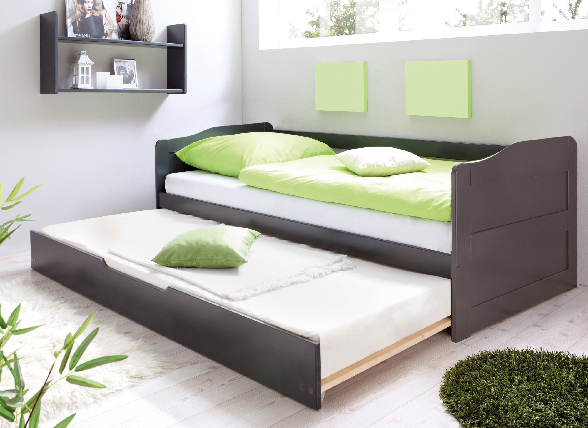 Sofabett mit Auszug Melinda Kiefer massiv online kaufen | TiCAA– TiCAA  Kindermöbel