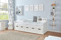 Funktionsbett Sofabett "Micki" 90x200 Kiefer massiv Weiß