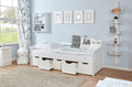Funktionsbett Sofabett "Micki" 90x200 Kiefer massiv Weiß