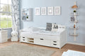Funktionsbett Sofabett "Micki" 90x200 Kiefer massiv Weiß