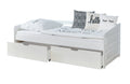 Funktionsbett Sofabett "Micki" 90x200 Kiefer massiv Weiß
