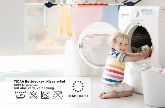 Bettdecken- & Kissen-Set 2-teilig (135 × 200 cm / 40 × 80 cm)