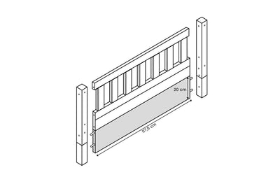 Blende für Bett 120x200 cm