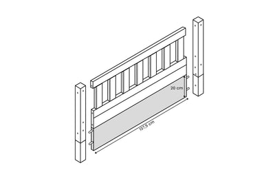 Blende für Bett 140x200 cm