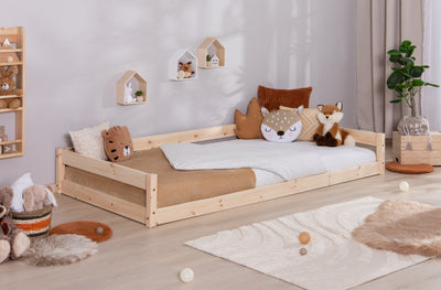Bodenbett Einzelbett "Emi" 100x200 Kiefer Massiv