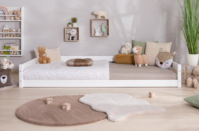 Bodenbett Einzelbett "Emi" 100x200 Kiefer Massiv