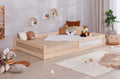 Bodenbett Einzelbett "Emi" 120x200 Kiefer Massiv