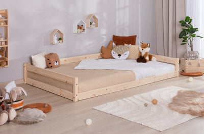 Bodenbett Einzelbett "Emi" 140x200 Kiefer Massiv