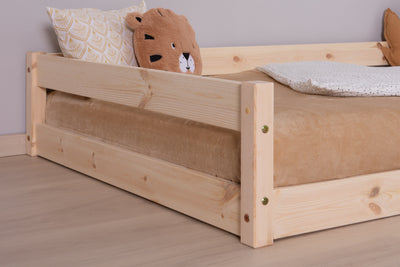 Bodenbett Einzelbett "Emi" 100x200 Kiefer Massiv