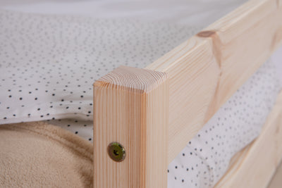 Bodenbett Einzelbett "Emi" 100x200 Kiefer Massiv