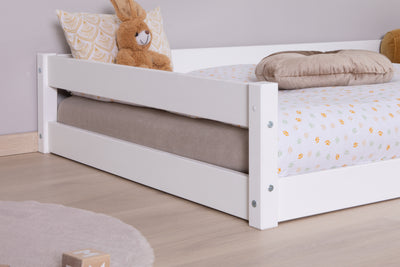 Bodenbett Einzelbett "Emi" 100x200 Kiefer Massiv