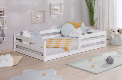 Bodenbett Einzelbett "Lex" 140x200 Kiefer Massiv