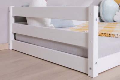 Bodenbett Einzelbett "Lex" 100x200 Kiefer Massiv