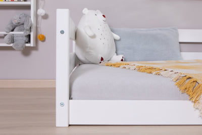 Bodenbett Einzelbett "Lex" 100x200 Kiefer Massiv
