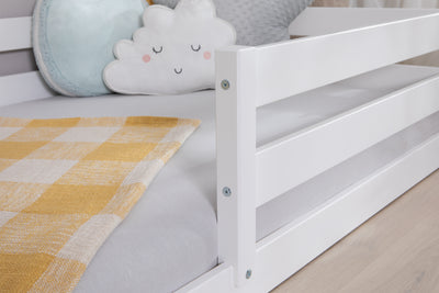 Bodenbett Einzelbett "Lex" 100x200 Kiefer Massiv