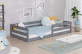 Bodenbett Einzelbett "Lex" 100x200 Kiefer Massiv