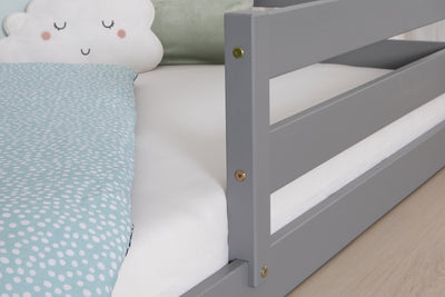 Bodenbett Einzelbett "Lex" 100x200 Kiefer Massiv