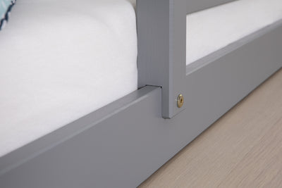 Bodenbett Einzelbett "Lex" 100x200 Kiefer Massiv