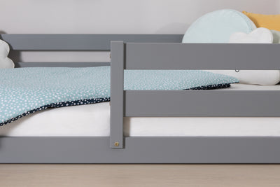 Bodenbett Einzelbett "Lex" 90x200 Kiefer Massiv