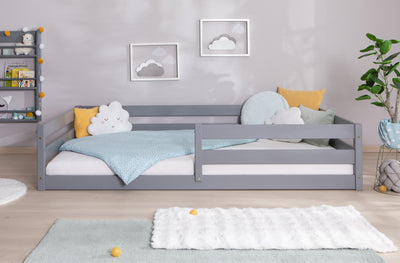 Bodenbett Einzelbett "Lex" 90x200 Kiefer Massiv