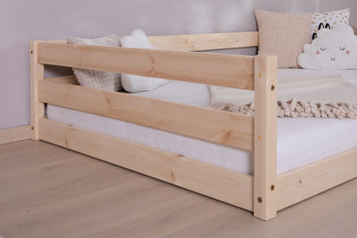 Bodenbett Einzelbett "Lex" 120x200 Kiefer Massiv