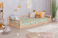 Bodenbett Einzelbett "Neo" 90x200 Kiefer Massiv