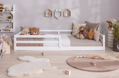 Bodenbett Einzelbett "Neo" 100x200 Kiefer Massiv