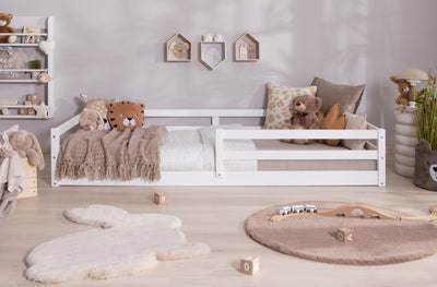 Bodenbett Einzelbett "Neo" 140x200 Kiefer Massiv