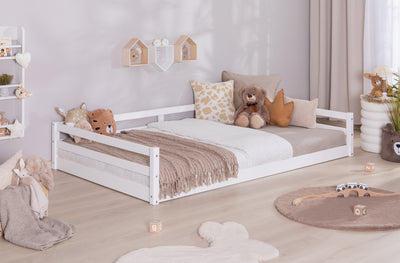 Bodenbett Einzelbett "Neo" 140x200 Kiefer Massiv