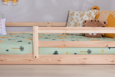 Bodenbett Einzelbett "Neo" 100x200 Kiefer Massiv