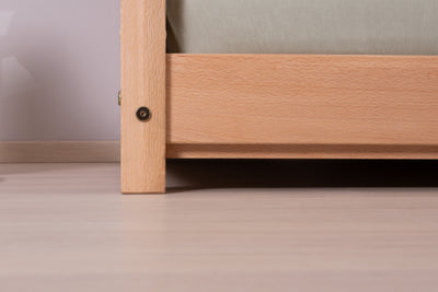 Bodenbett Einzelbett "Mio" 90x200 Buche Massiv