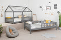 2-in-1 Hausbett Bodenbett "Duo" 90x200 Kiefer Massiv