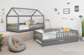 2-in-1 Hausbett Bodenbett "Duo" 90x200 Kiefer Massiv