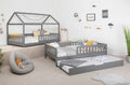 2-in-1 Hausbett Bodenbett "Duo" 90x200 Kiefer Massiv