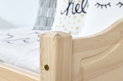 Funktionsbett Einzelbett "Leni" 100x200 Kiefer massiv