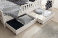 Bodenbett Einzelbett "Mio" 90x200 Kiefer Massiv